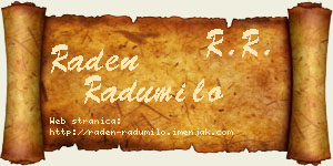 Raden Radumilo vizit kartica